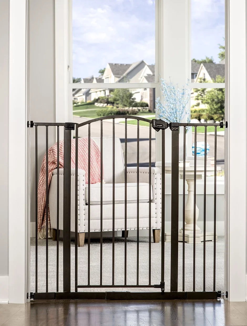 Regalo Extra Tall Bronze Arched Décor Baby Security Gate, Age Group 6 To 24 Months, Baby Gate