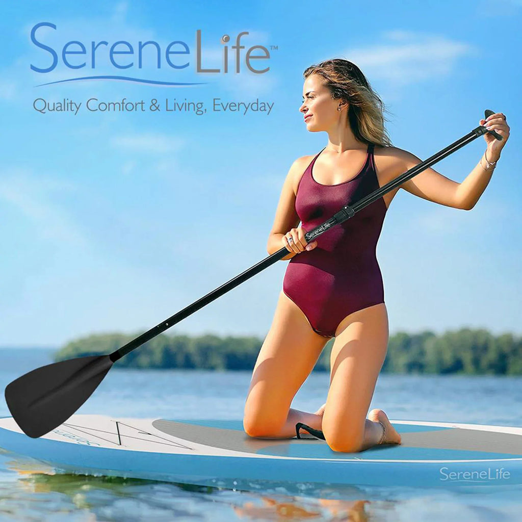 Universal Serenelife Stand Up for Adjustable Oar Height Boards with Paddle