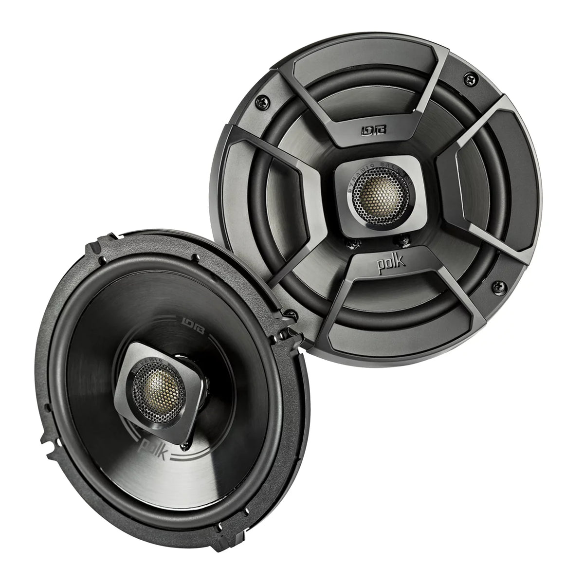 2X Polk Audio 6.5" 300W 2 Way Car/Marine Atv Stereo Coaxial Speakers, 2X Metra 72-6514 Speaker Harness For Select Chrysler/Dodge Vehicles