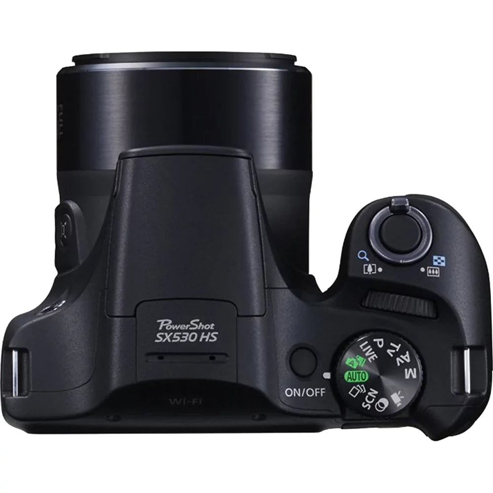 Canon Powershot Sx530 Hs 16Mp 50X Opt Zoom Full Hd Digital Camera Black Deluxe Bundle. Includes 32Gb Secure Digital Sd Memory Card, 1150Mah Battery P