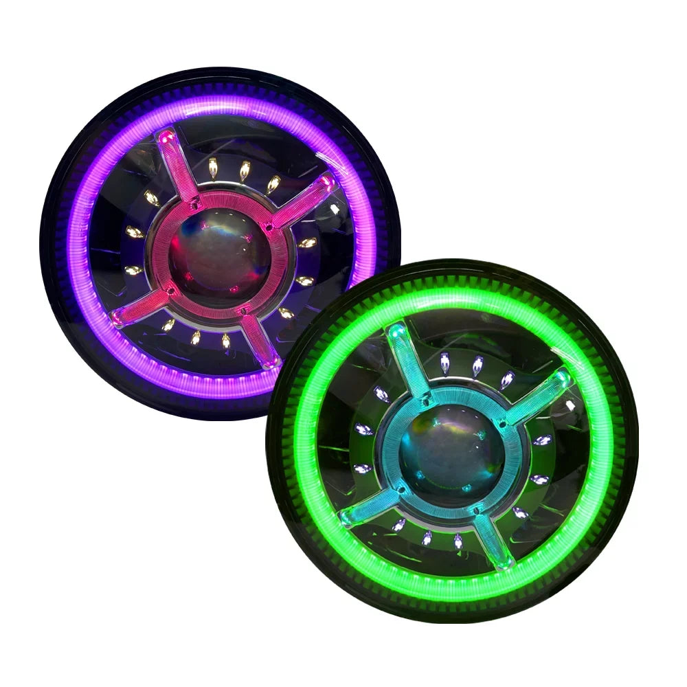 JL w Angle Sport For headlight X-HALO 108w Race 9in JEEP adj. Beam RS9JLAAH-RGB