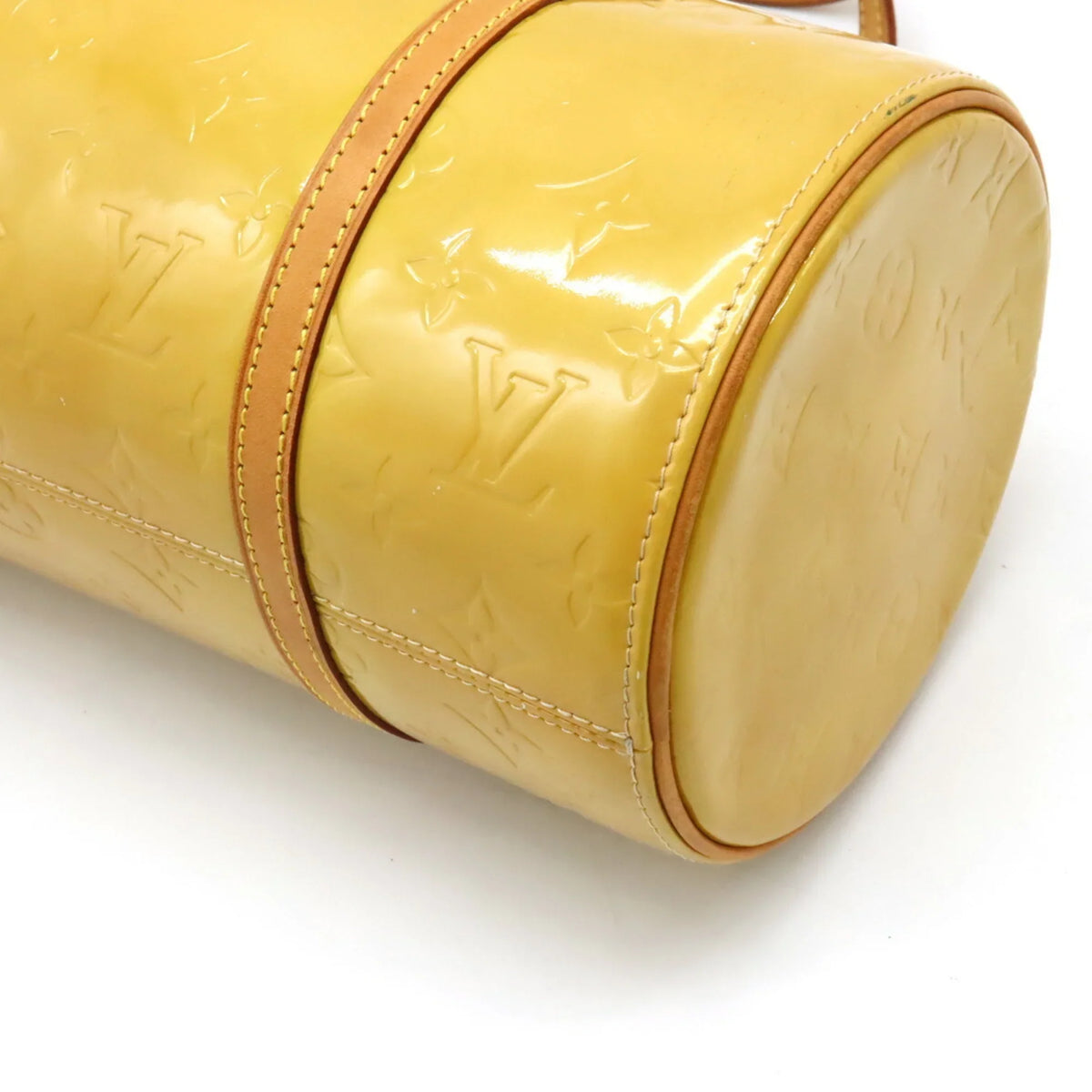 Pre-Loved Louis Vuitton Monogram Vernis Bedford Handbag Enamel Leather Beige Yellow M91006 (Fair)