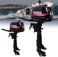 Fetcoi 6Hp 2-Stroke Outboard Moto Fishing Inflatable Boat Engine Water Cooling Cdi System Durable Cast Aluminum Construction