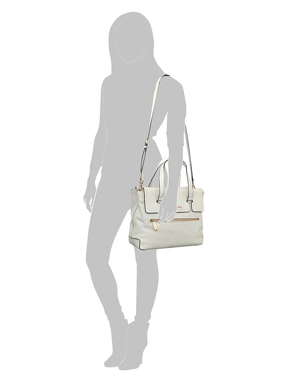 Large Leather White Kors Tote Mackenzie Michael Optic MICHAEL in