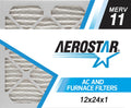 6 by Air Box 11, 12x24x1 - MERV of AC and Aerostar Filter Furnace