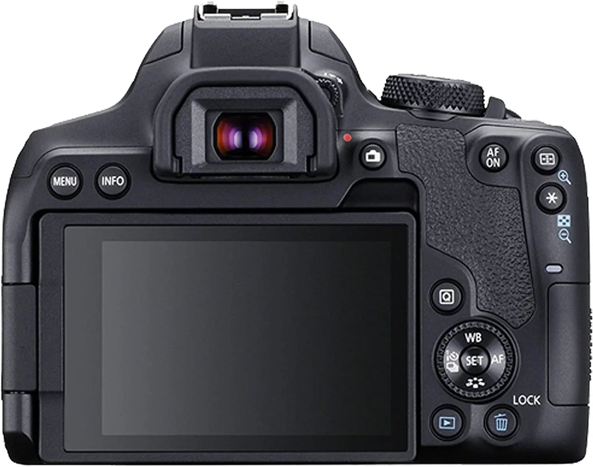 Tripod EOS Rebel Camera T8i w/EF-S 850D DSLR Filters + Canon Lens Case 36pc Memory Zoom + 18-55mm + 128GB Bundle STM + F/4-5.6