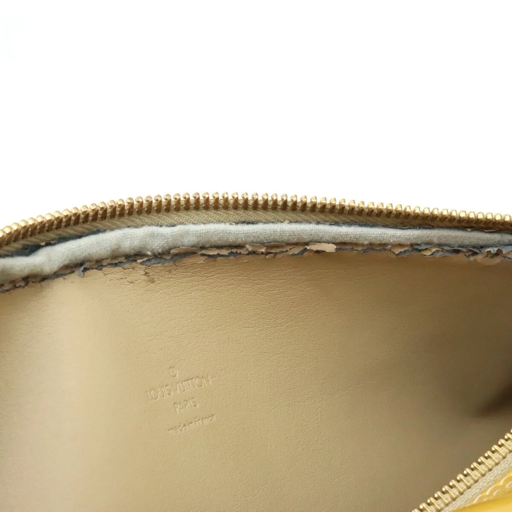 Pre-Loved Louis Vuitton Monogram Vernis Bedford Handbag Enamel Leather Beige Yellow M91006 (Fair)