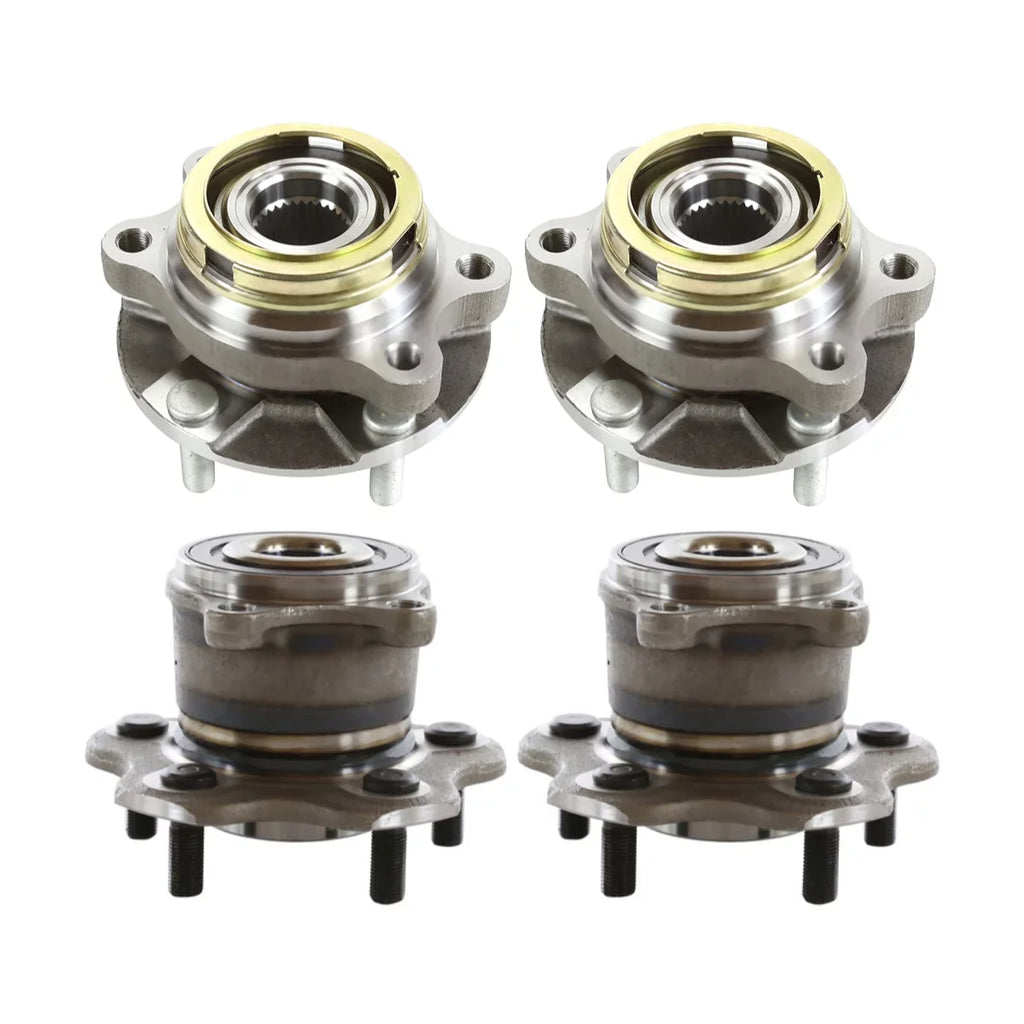 2016-2019 2013-2019 of Altima 2009-2014 Front 4 Hub FWD Bearing Wheel Murano Set Rear and Maxima V6 HB4X0028 Replacement for with AutoShack JX35 2007-2018 Assembly Nissan QX60 INFINITI ABS Pathfinder