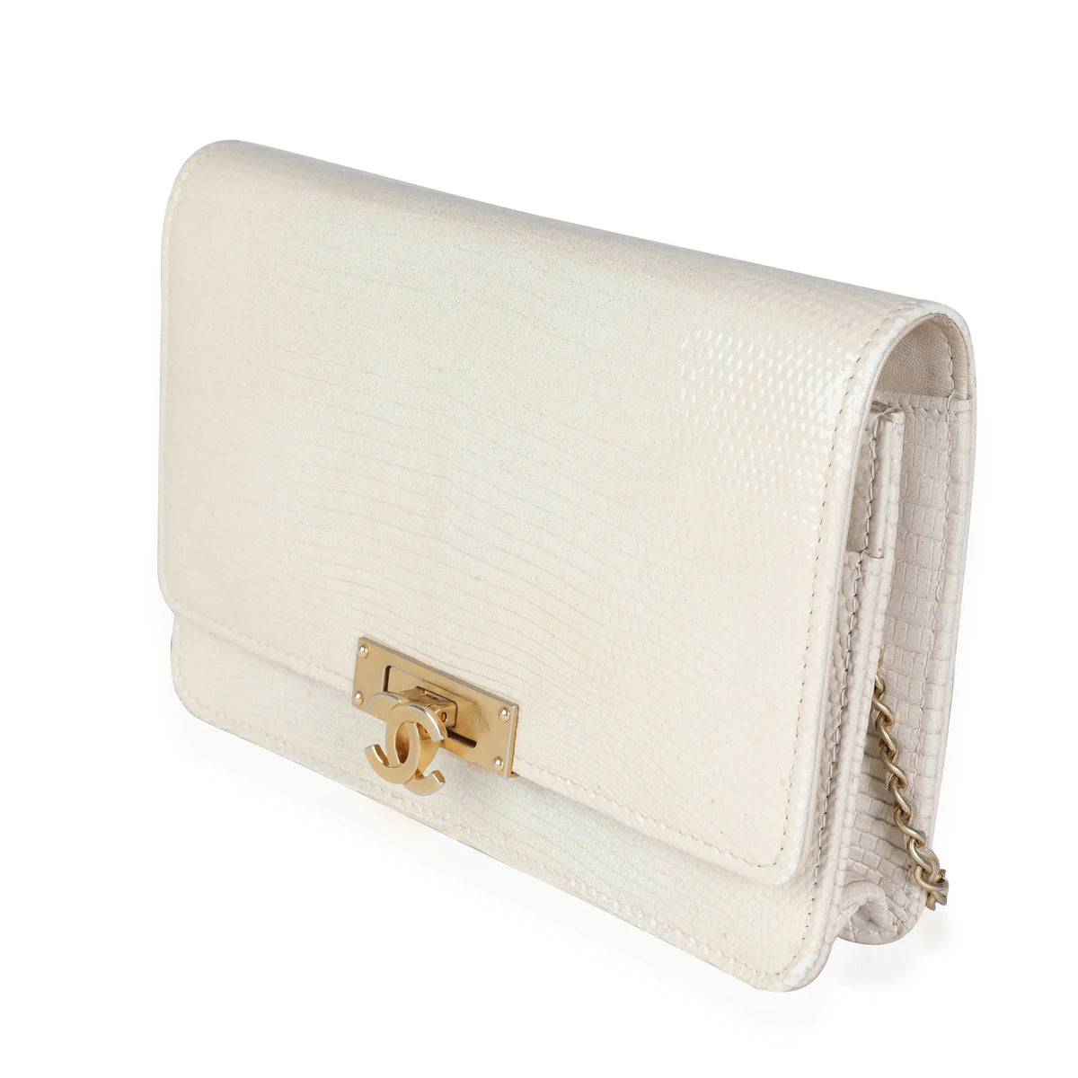 Chain Lizard Metallic Golden on Pre-Owned Class Wallet Gold
