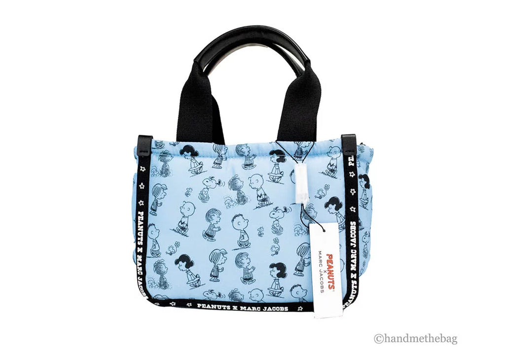 Marc Purse Tote Mini Peanuts Blue Bag Crossbody Handbag X Nylon Air Puffy Jacobs
