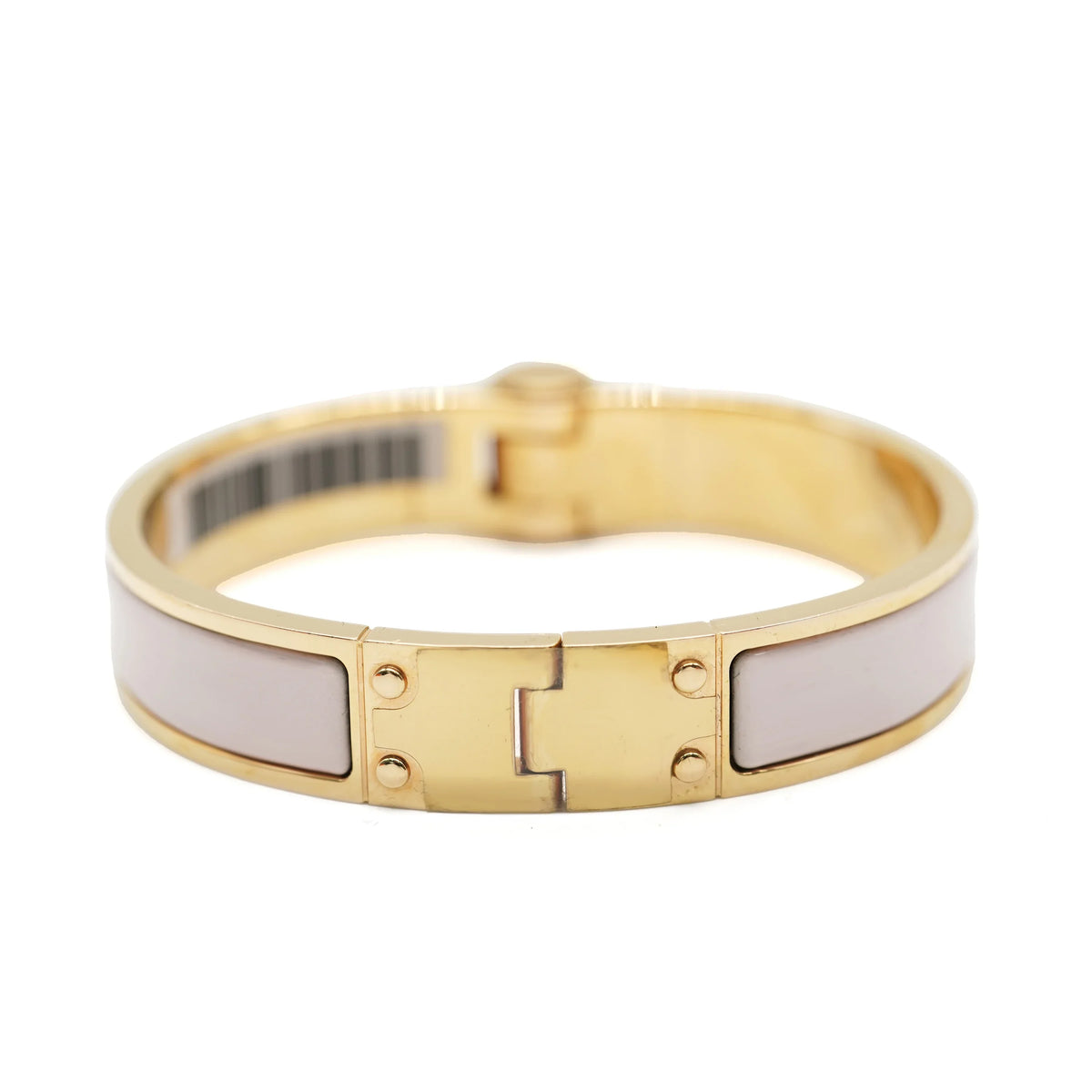 Hermes Charniere Uni Narrow Hinged Bracelet In Rose Candeur Second-Hand