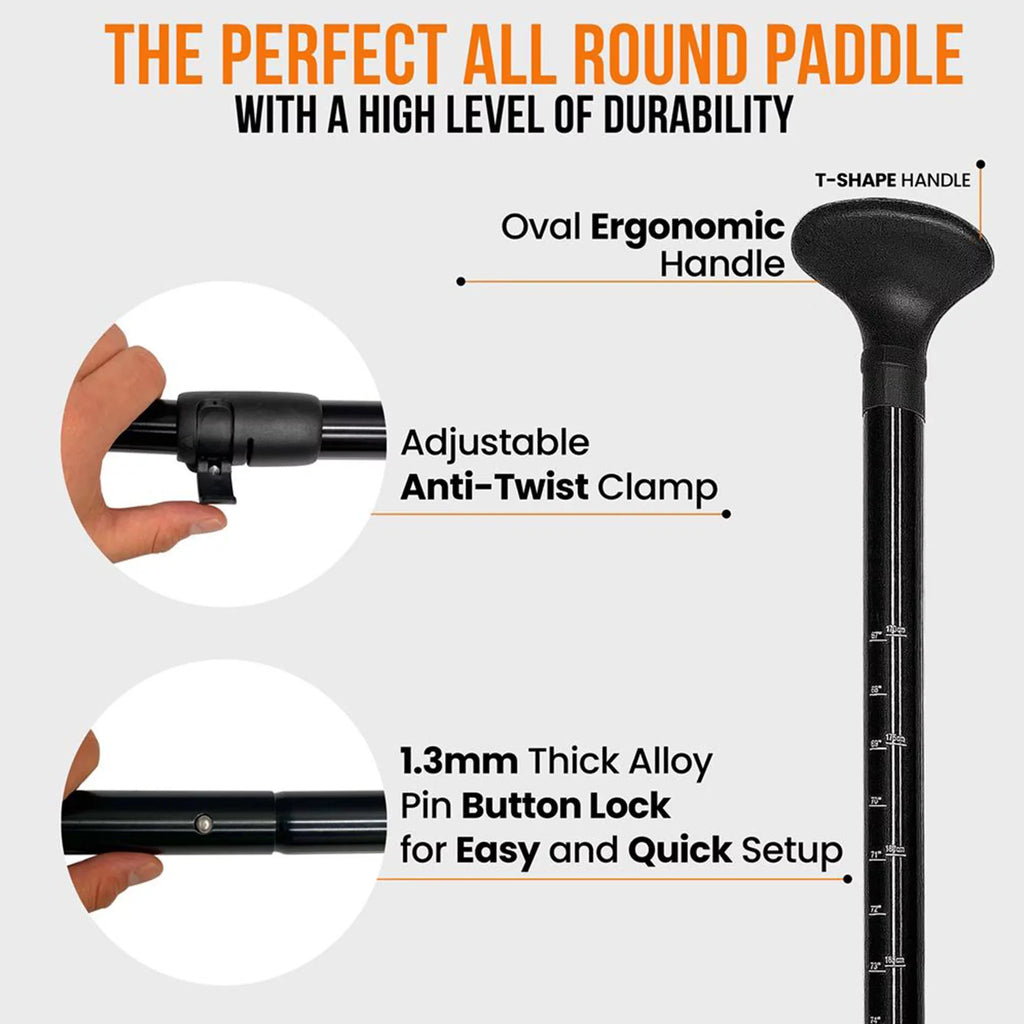 Universal Serenelife Stand Up for Adjustable Oar Height Boards with Paddle