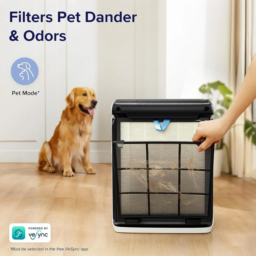 Levoit Air Purifiers For Home Large Room Bedroom Up To 1110 Ft² With Air Quality And Bulb Sensors, Smart Wifi, Washable Filters, Hepa Filter Captures Pet Hair, Allergies, Dust, Smoke, Vital 100S