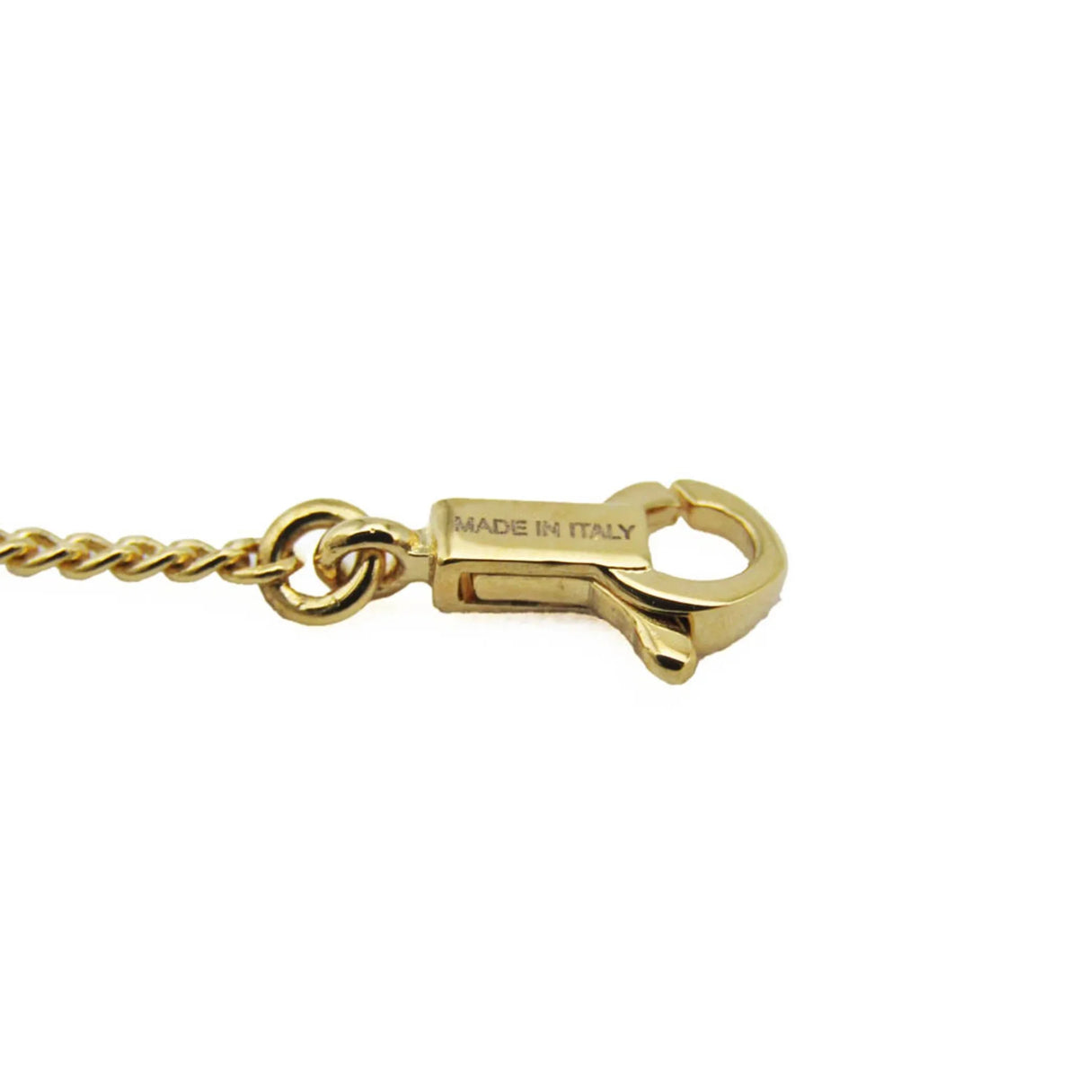 Used Celine Alphabet P 46B0 6Bra Metal No Stone Charm Bracelet Gold (Good)