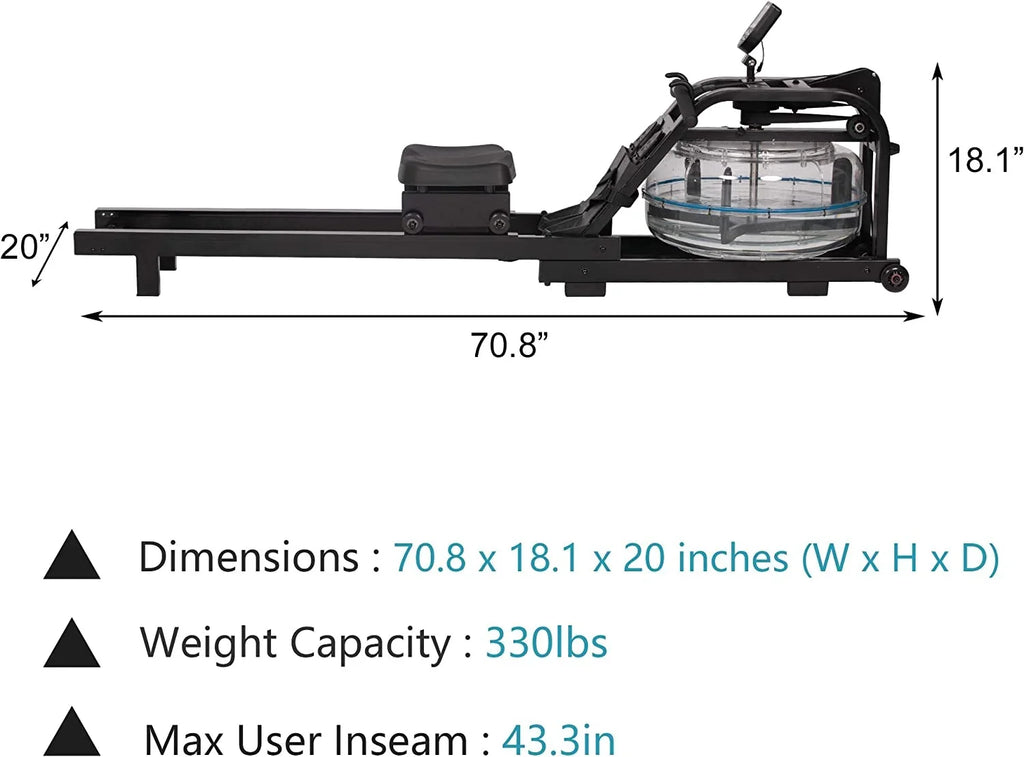 With For liquid Adjustable liquid Traiig Resistace Home Body Exercise Rower Moitor Equipmet Gym Machie Idoor Whole Rowig LCD