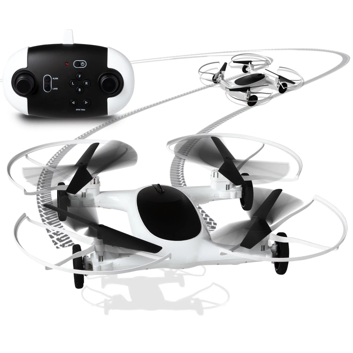 Range Altitude, and Drone IMAGE Max 5in Drive Rechargeable 215ft 250ft Long Fly + RC, Control Function Dual SHARPER