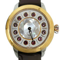 Pre-Loved Fendi Fendi Eye Shine Enamel Belt Ss 3 Colors Quartz Brown Watch Clock Fashionable Shell Black Spinel Topaz Women'S (Like New)