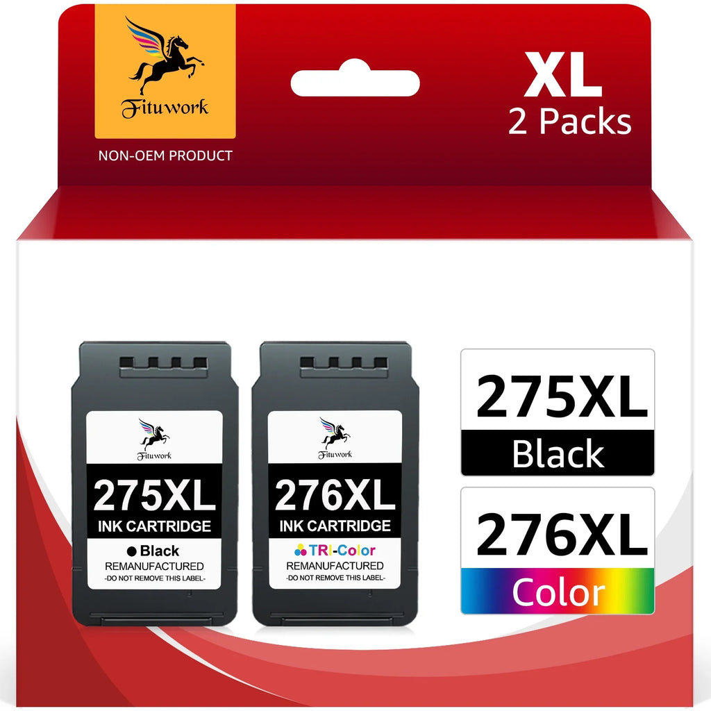 275Xl Ink Cartridges Replacement For Canon Ink 275 And 276 For Pixma Ts3520 Ts3522 Ts3500 Tr4720 Tr4700 Printers(Black And Color, 2 Pack)
