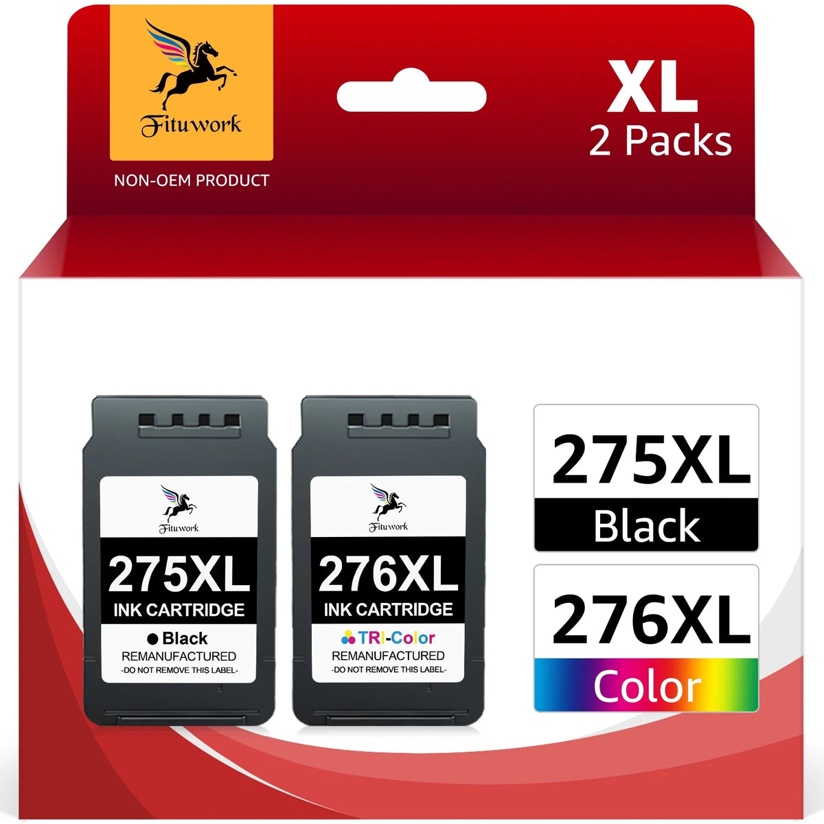275Xl Ink Cartridges Replacement For Canon Ink 275 And 276 For Pixma Ts3520 Ts3522 Ts3500 Tr4720 Tr4700 Printers(Black And Color, 2 Pack)