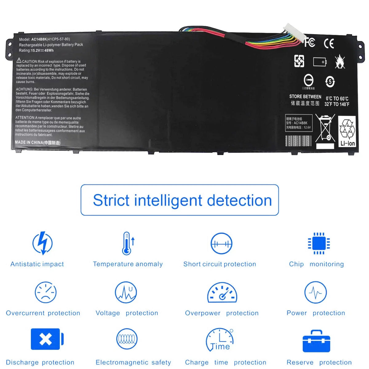 Ac14B3K Ac14B3K Battery For Acer Chromebook Cb3-531 Cb5-571 Cb3-111 C810 C910