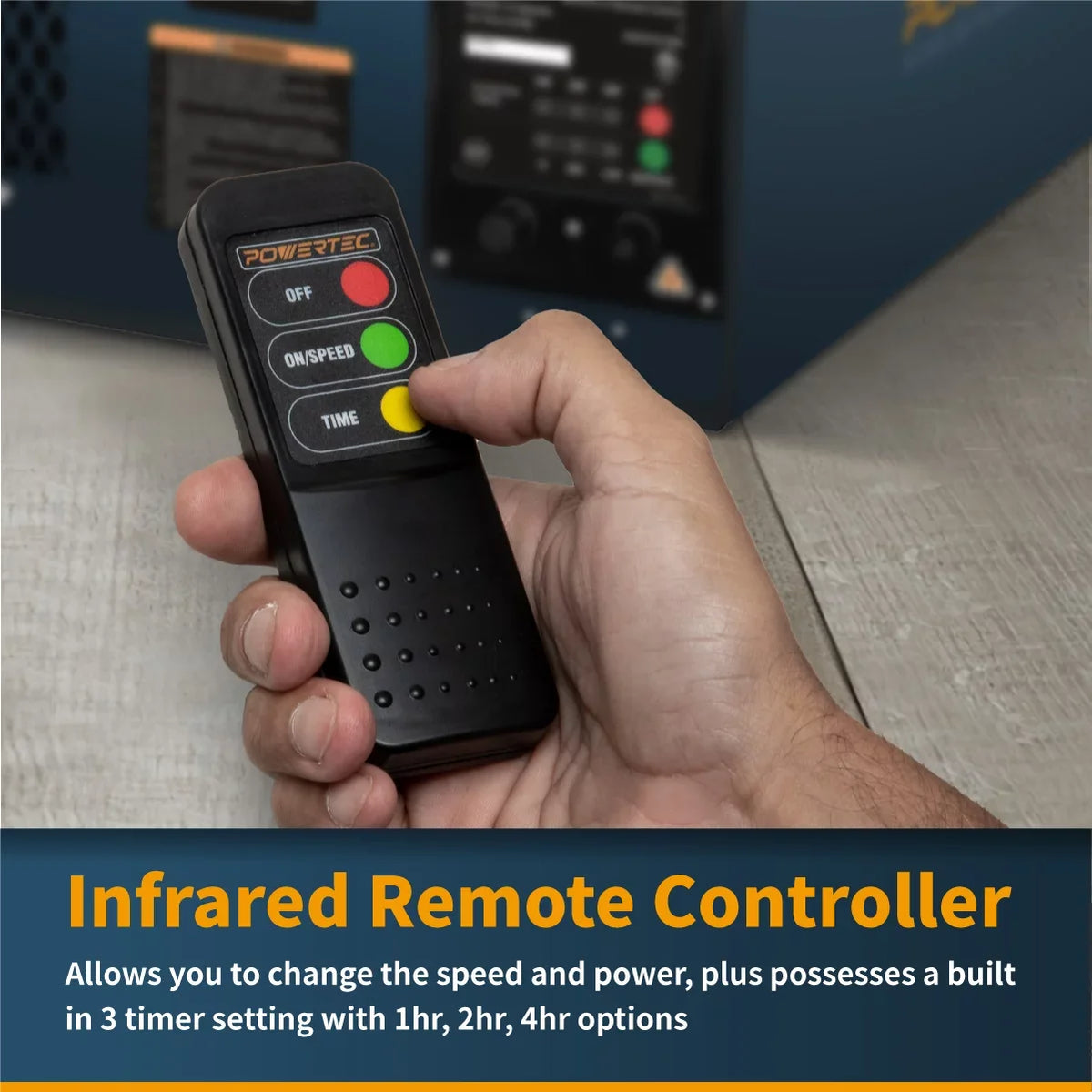 Powertec Remote Controlled 3-Speed Air Filtration System (655/875/1060 Cfm) Af1045