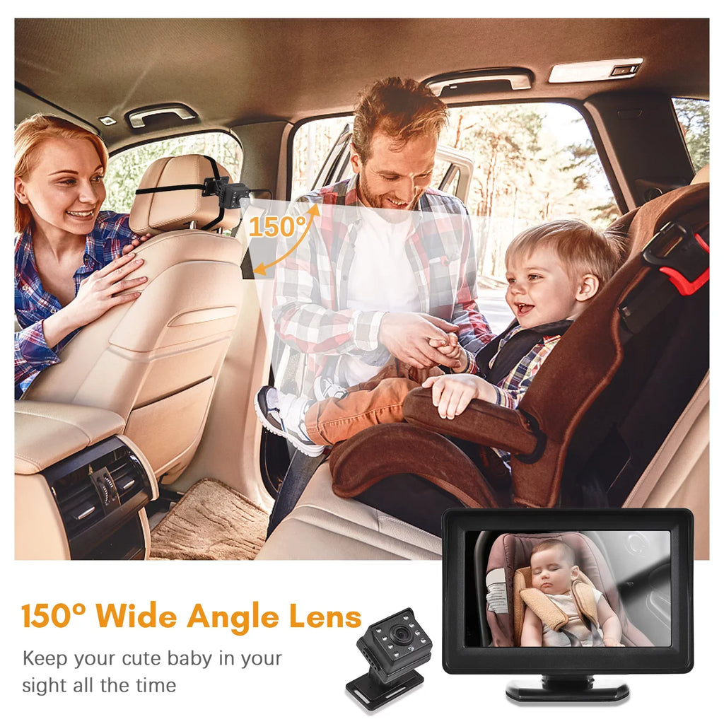 Camera Easy Mirror 150° Vision Baby Camera View Mirror Mirror Baby Baby Monitor Monitor Seat Baby Wide Car Baby Pristin Seat View Car Car Car Car Invigilator,Inch 1080P car Baby Monitor Rear Seat