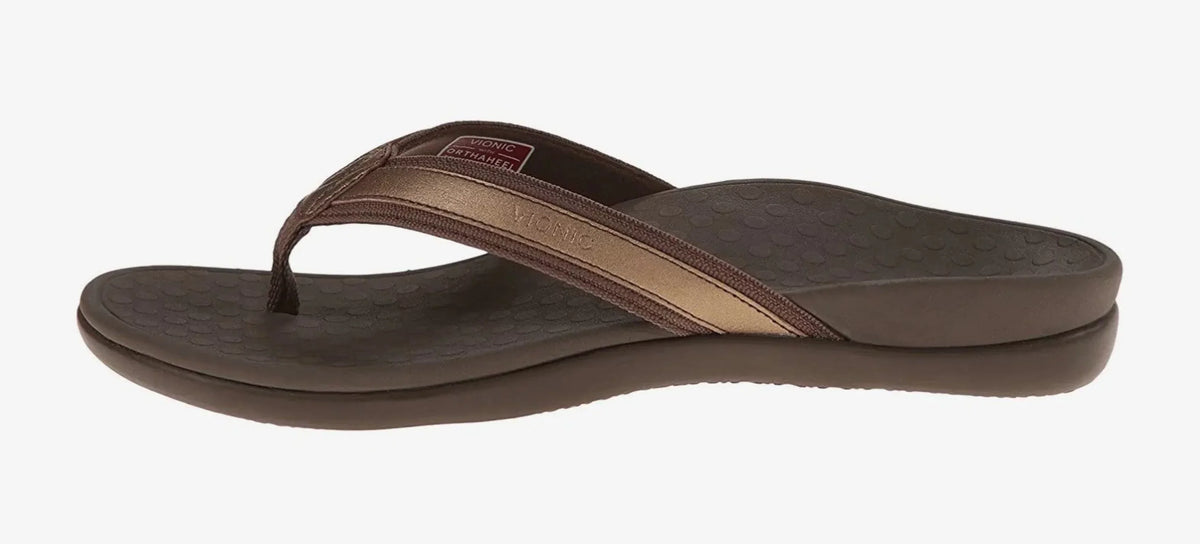 Sandals Vionic II Mettallic TIDE Flip Flop Women's Bronze