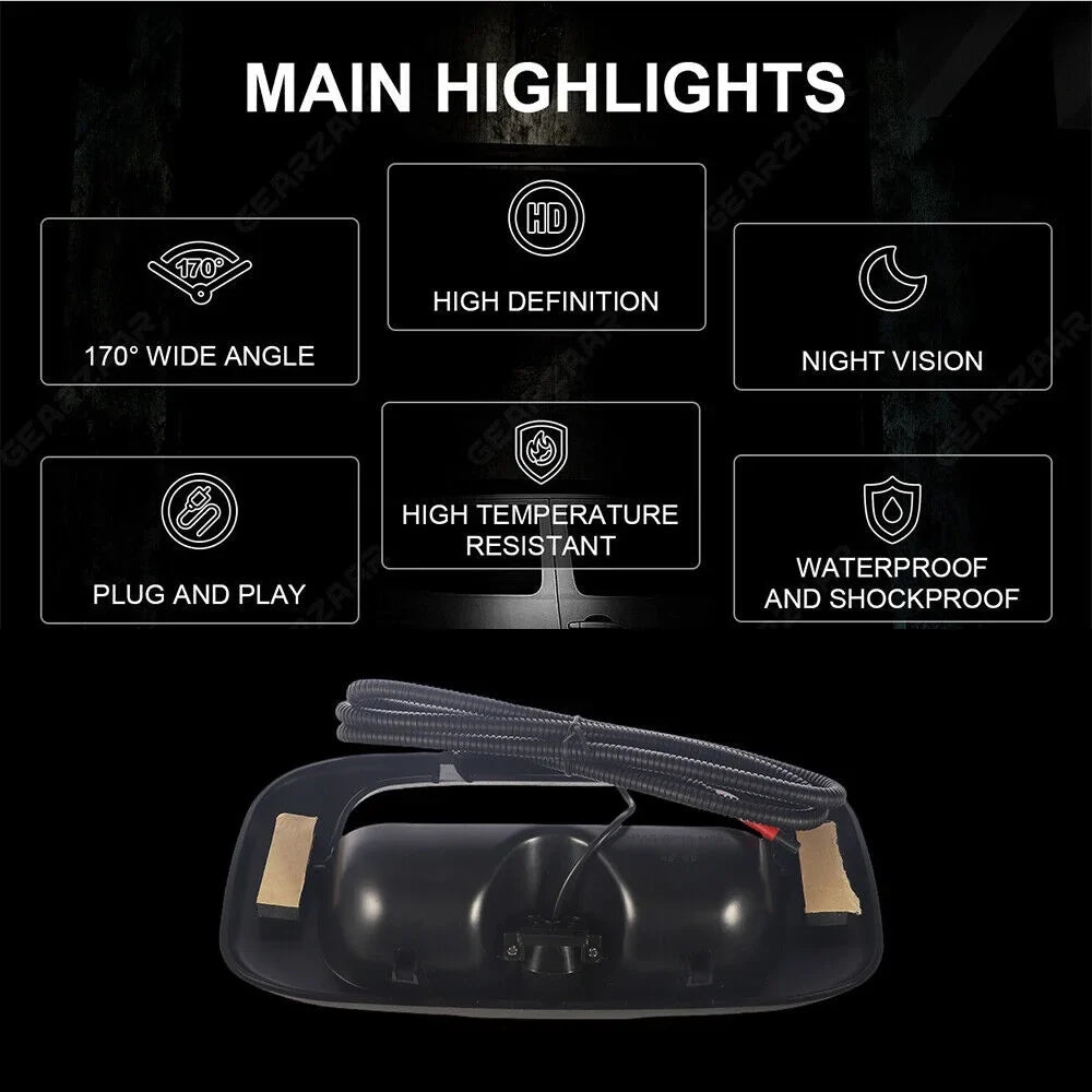 Kingfurt Night Vision Waterproof High Resolution Chevy Gmc Silverado/Sierra Rear View Backup Camera