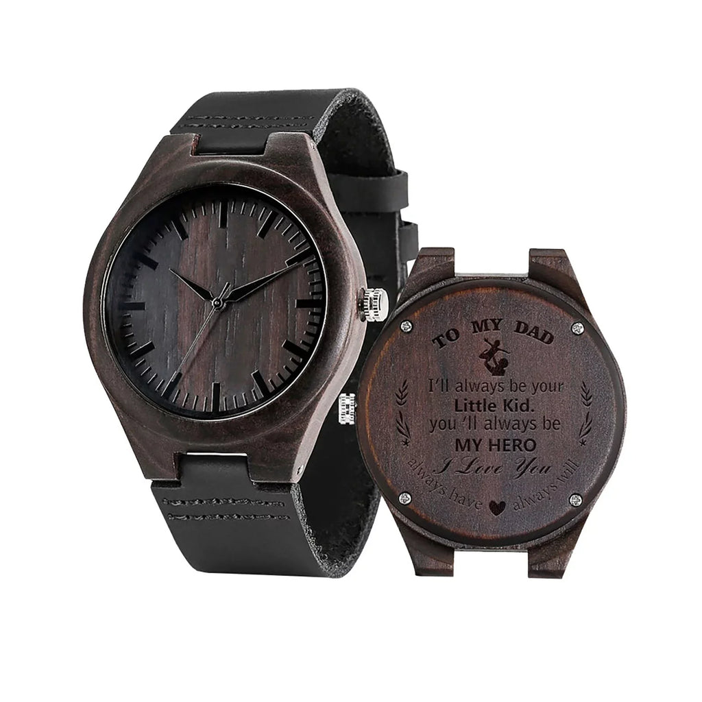 Zisugp Custom Name Wood Watch Wooden Quartz Date Display Men'S Wristwatch Gift For Men Gw-M5610-1Bjf