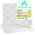 MERV 8 Air Accumulair Gold 16x20x1 (4 Filter Pack)