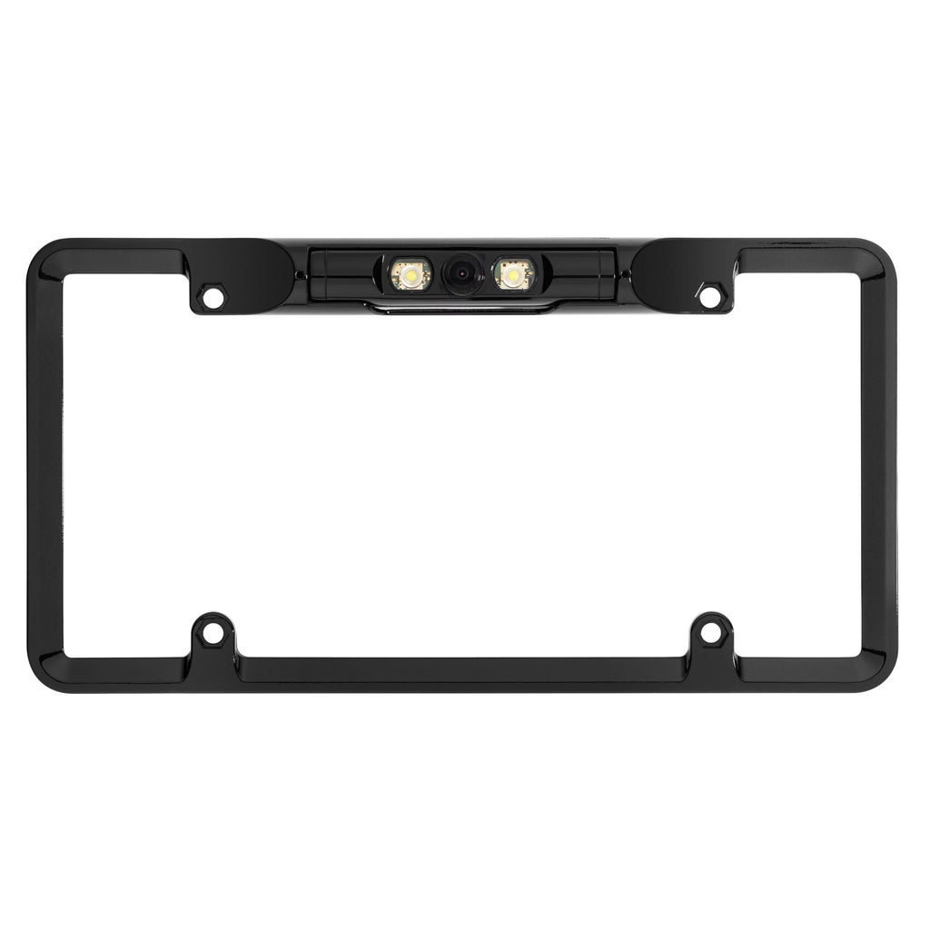 Boyo Vtl300Cl - Full-Frame License Plate Backup Camera With Parking Lines And Led Lights (Black)