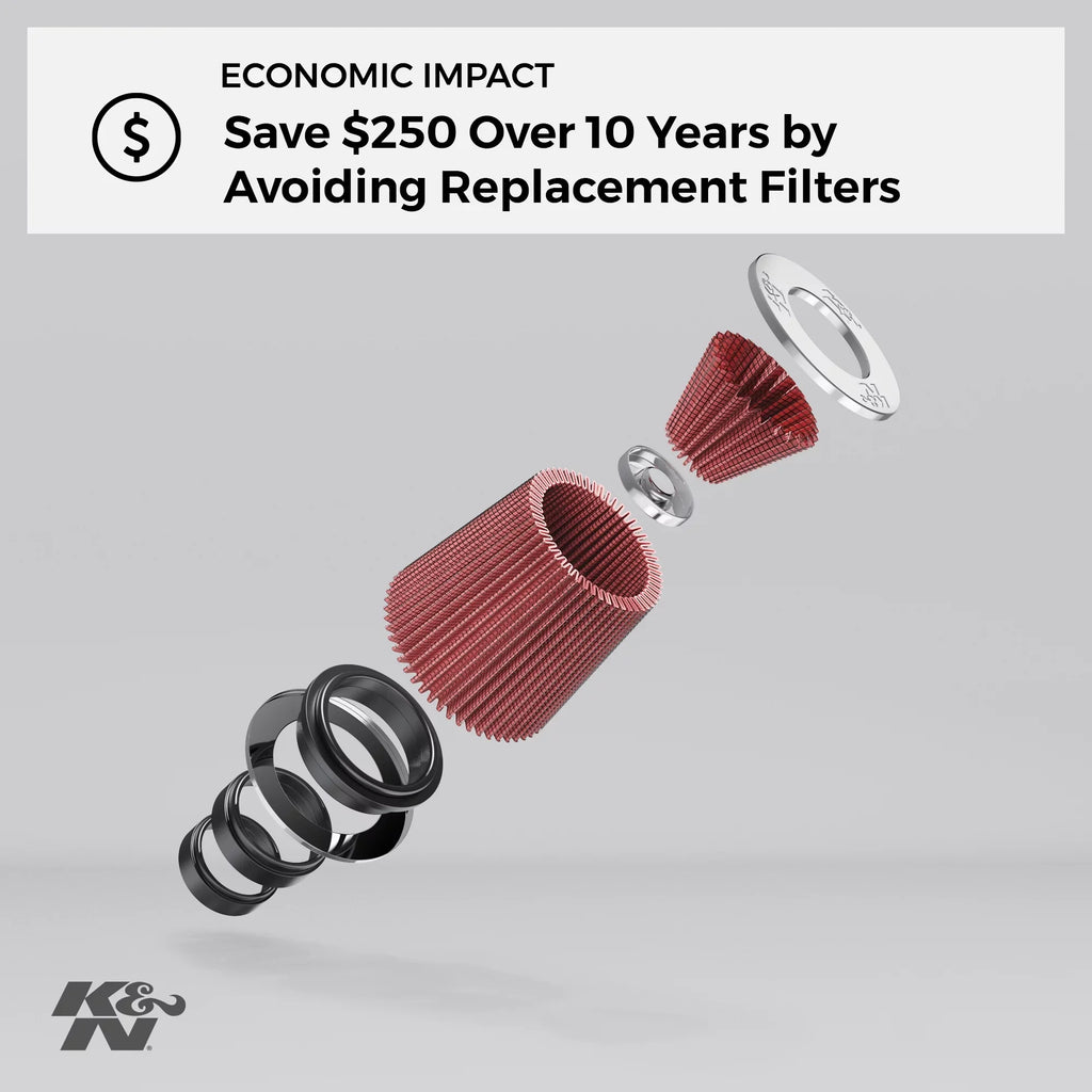 Replacement Heavy Air K&N Filter, Washable, E-3212 Filter: Industrial Engine Premium, Performance, High Duty: