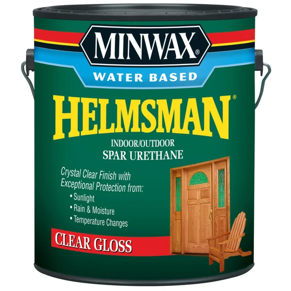 Urethane, Gallon Clear, Helmsman Indoor/exterior Gloss, Spar liquid 1 Based Minwax