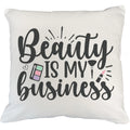 Merch or Lipstick Beauty Beauty Design Lovers, - IN for & Eyeshadow Business Makeup Gift White Cover, Pillow My w/ for Palette, Is Brush Artist Makeup 20X20 Cosmetologist, Themed Pink