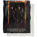 Logovision Supernatural Blanket, 50*60Inch, Fire Frame Silky Touch Sherpa Back Super Soft Throw Blanket