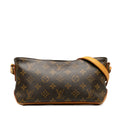 Trotteur Monogram Bag Canvas Crossbody Brown Authenticated (Good) Pre-Owned Unisex