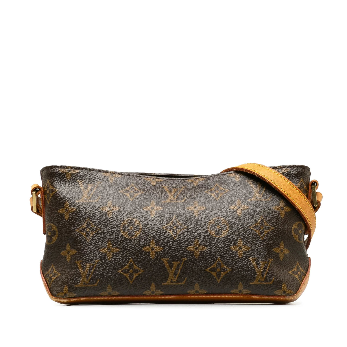 Trotteur Monogram Bag Canvas Crossbody Brown Authenticated (Good) Pre-Owned Unisex