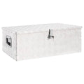 Box W x Storage x Vehicle, Organizer Lockable Toolbox H) Silver (L 13.2 Aluminum moobody Box Trip x 18.5 Tool Underbody Case for 35.4 Inches x Camping Truck Trailer Garage,