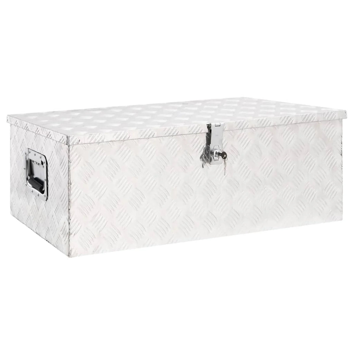 Box W x Storage x Vehicle, Organizer Lockable Toolbox H) Silver (L 13.2 Aluminum moobody Box Trip x 18.5 Tool Underbody Case for 35.4 Inches x Camping Truck Trailer Garage,