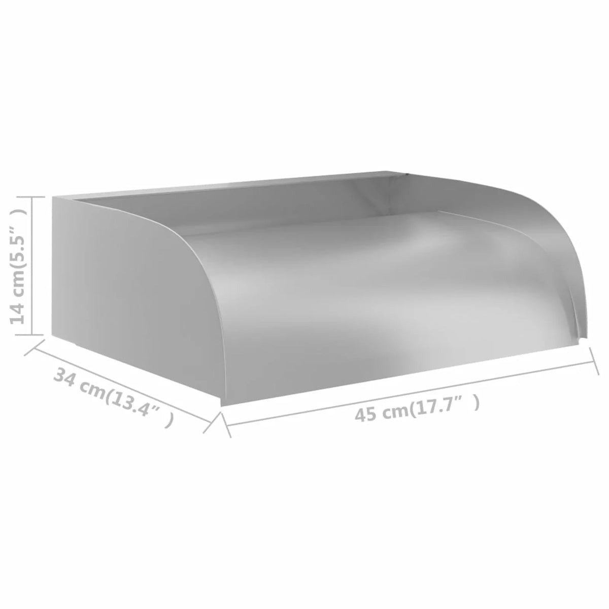 Stainless 17.7"x13.4"x5.5" Steel 304 Walmeck Waterfall