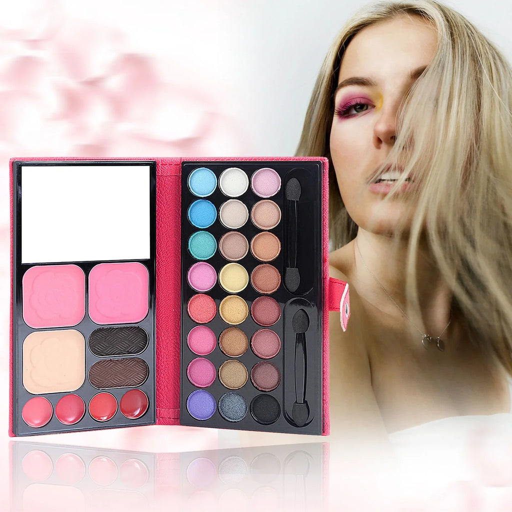 Eyebrow Set Lip Blush Jelly Makeup Eyeshadow Palette Kit 24 Colors Powder Facial