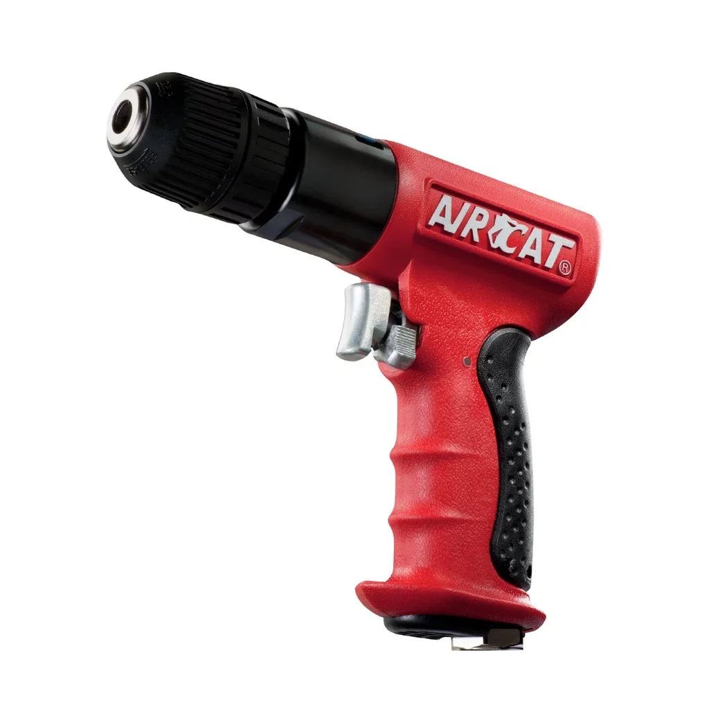 Aircat Pneumatic Tools 4338 .6 Hp 3/8-Inch Composite Reversible Drill With Jacobs Chuck 1,800 Rpm