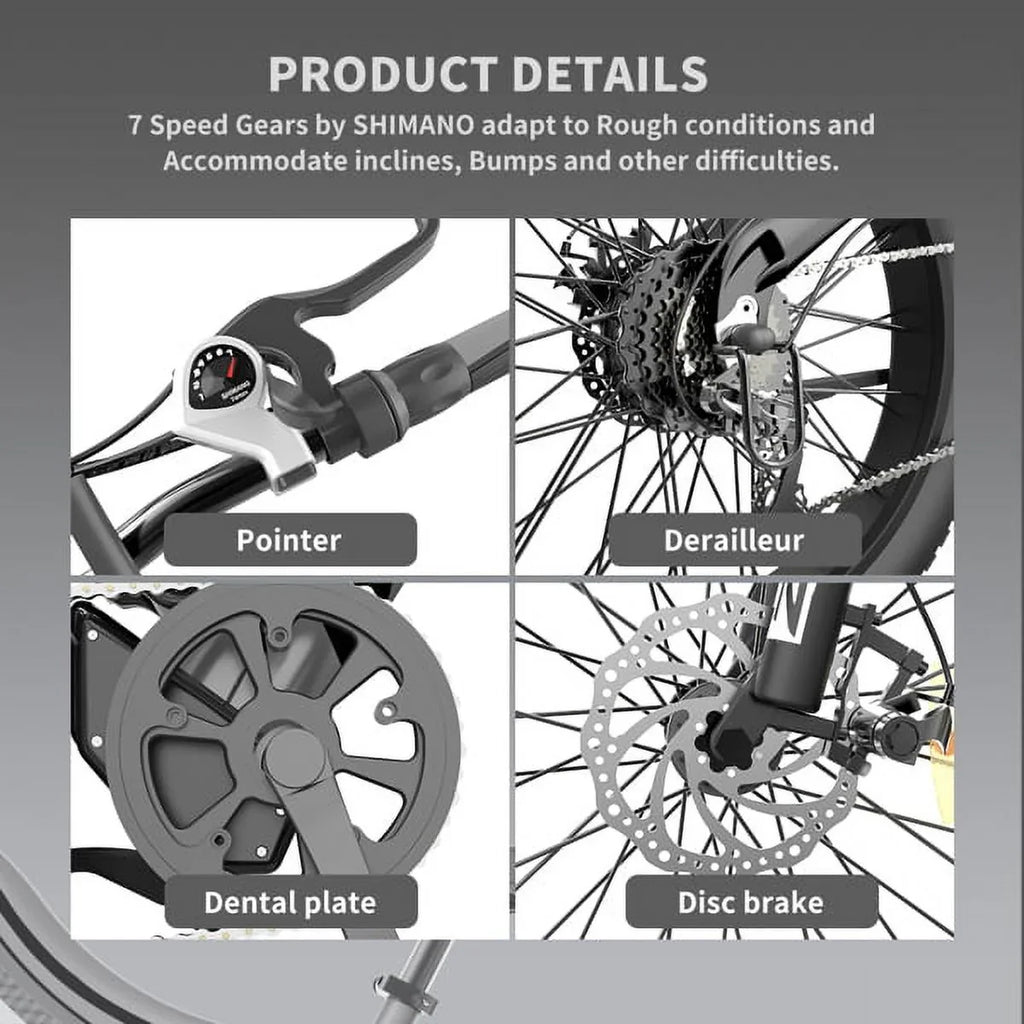 26 Bike In. Electric Fat Tire Electric Adults AOSTIRMOTOR Hot Bicycle Mountain