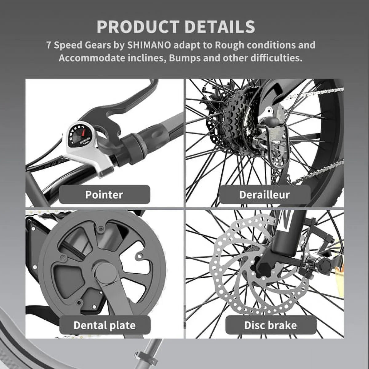 26 Bike In. Electric Fat Tire Electric Adults AOSTIRMOTOR Hot Bicycle Mountain