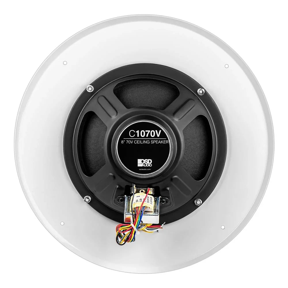 Tap OSD Single) Audio 8" Speaker In-Ceiling 70V C1070 (White, Commercial