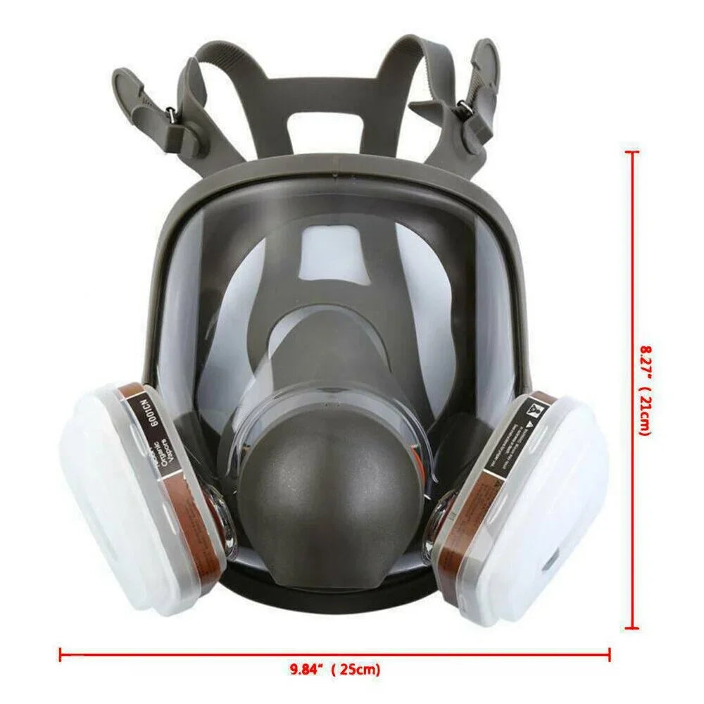 for Facepiece Face Mask Painting Spraying w/Filters Set Gas Full Respirator 6800