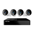 1080p DVR Security Cameras, Connector HD 1TB Drive, Spotlight Night and with 8 Channel 4 exterior, Owl HDMI Bluetooth Hard Wired