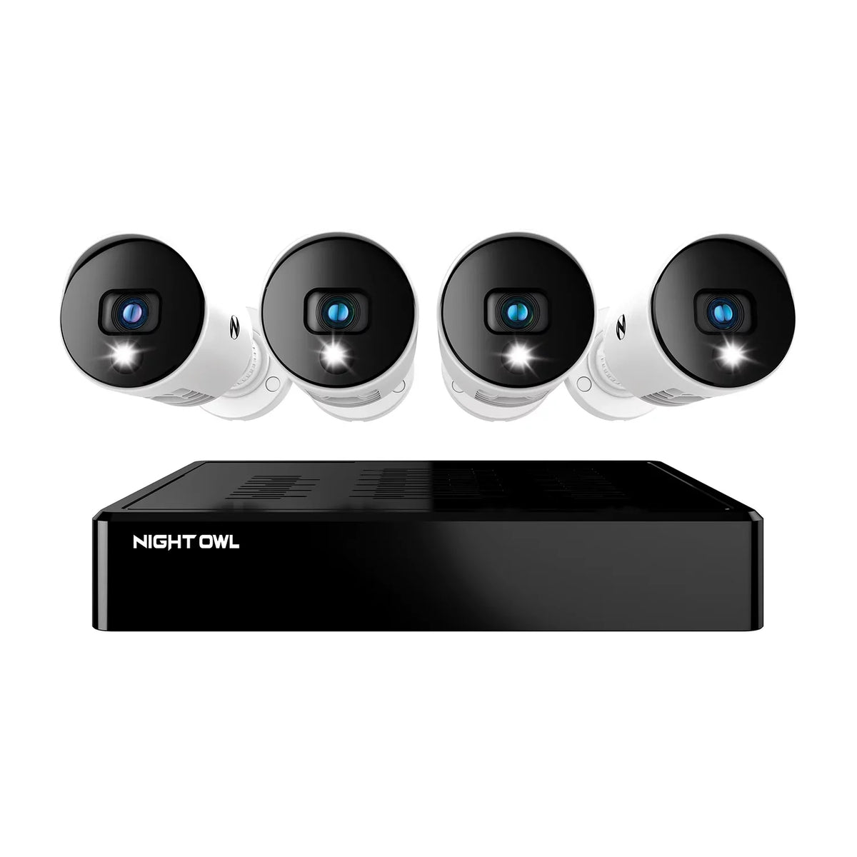 1080p DVR Security Cameras, Connector HD 1TB Drive, Spotlight Night and with 8 Channel 4 exterior, Owl HDMI Bluetooth Hard Wired