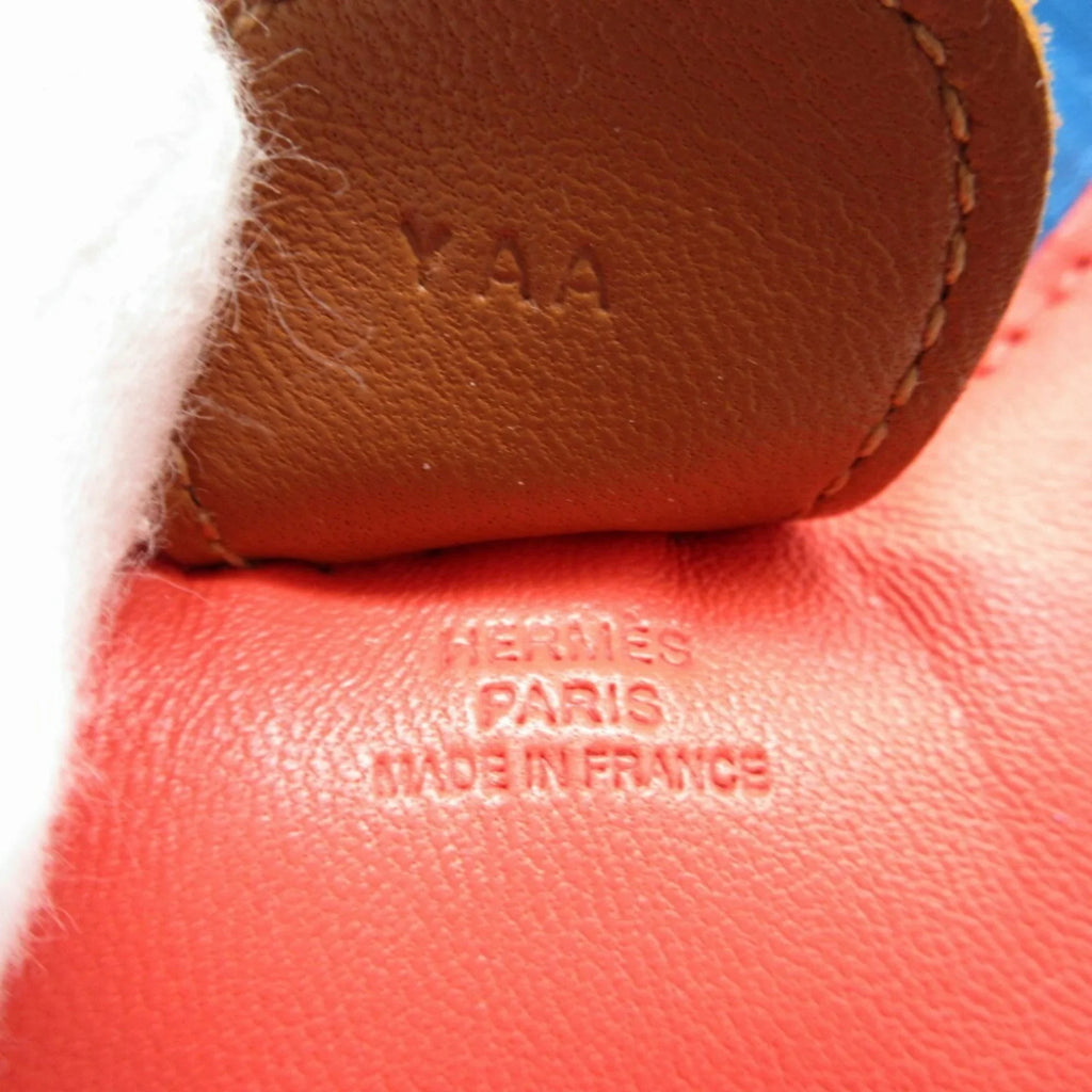 Blue Pre-Owned Milo Zanzibar MM Charm (Good) Anu Texas Keychain Gold Bag Rose Engraved Rodeo Hermes Y