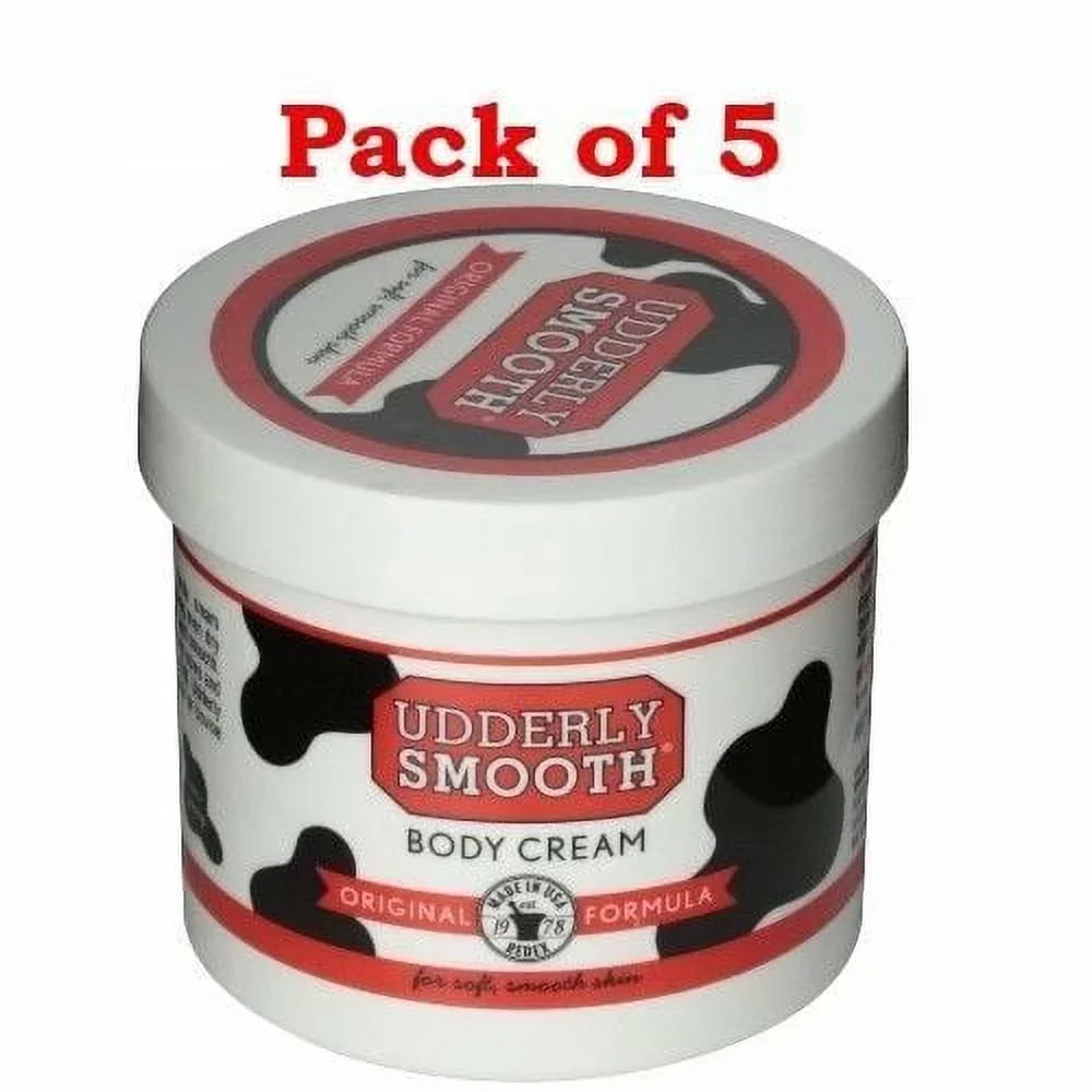 Udderly Skin, Cream 5 Dry Moisturizer Original Smooth Rough Pack Formula Body Skin 10 for Ounce,-